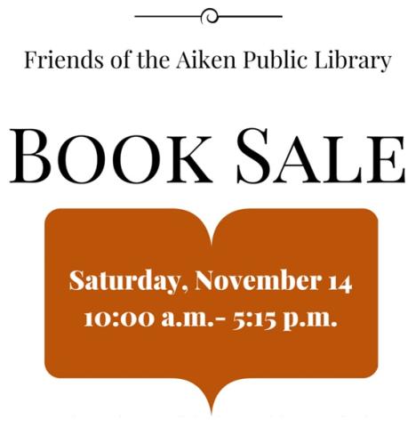 Friends of Aiken Library to Host Book Sale | South Carolina State Library